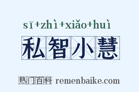 私智小慧是什么意思的图片